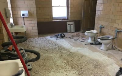 Humboldt Park pavillion’s bathroom renovation has officially begun.